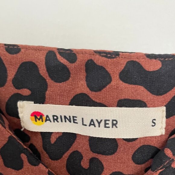 Marine Layer Gabrielle Slip Dress Leopard Size S NWOT - Picture 5 of 6